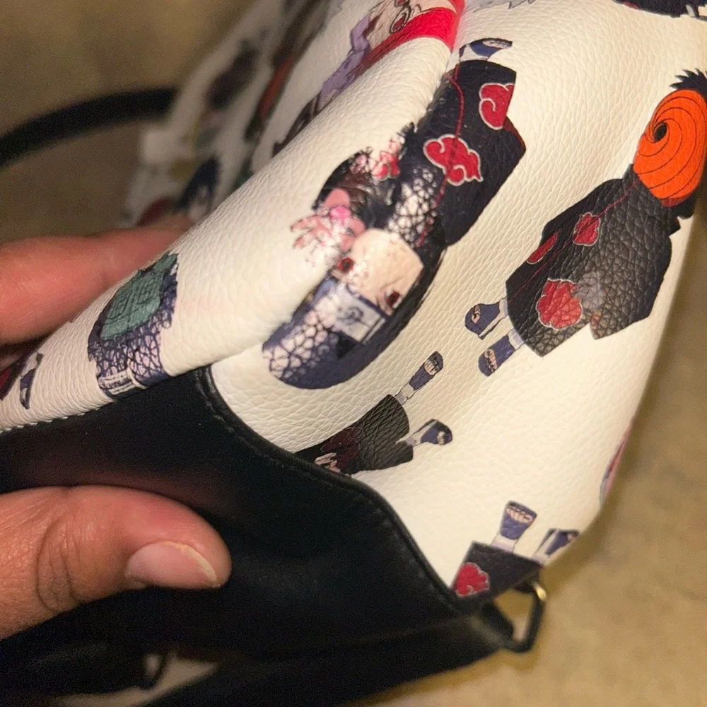 Naruto mini backpack - white Chini character vegan leather
